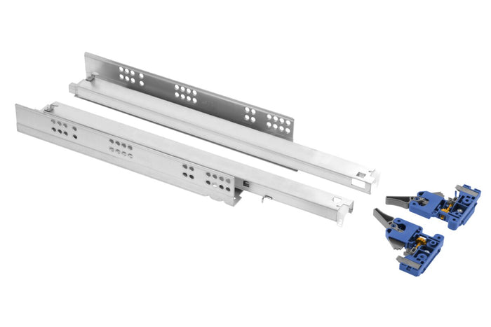 GTV Undermount Soft Close Drawer Runners 250–600mm, Full Extension, 3D Adjustable (Pair)
