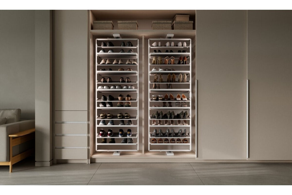180° Rotating Wardrobe Shoe Carousel - 12 Shelf - 1890–2040mm - Soft Close - view 2