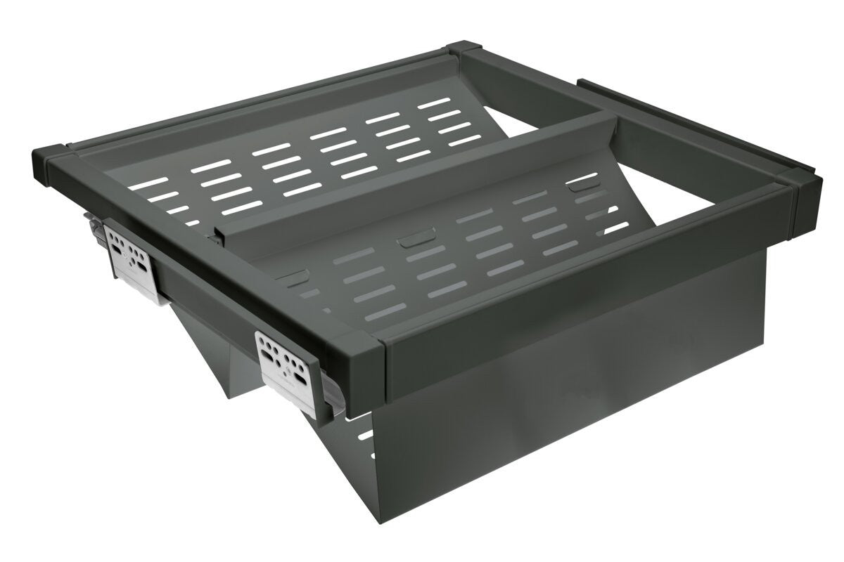 Pull-Out Wardrobe Metal Shoe Drawer 600mm - 2-Tier Solid Shelf Shoe Rack - view 14