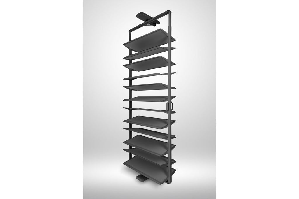 180° Rotating Wardrobe Shoe Carousel - 12 Shelf - 1890–2040mm - Soft Close - view 17