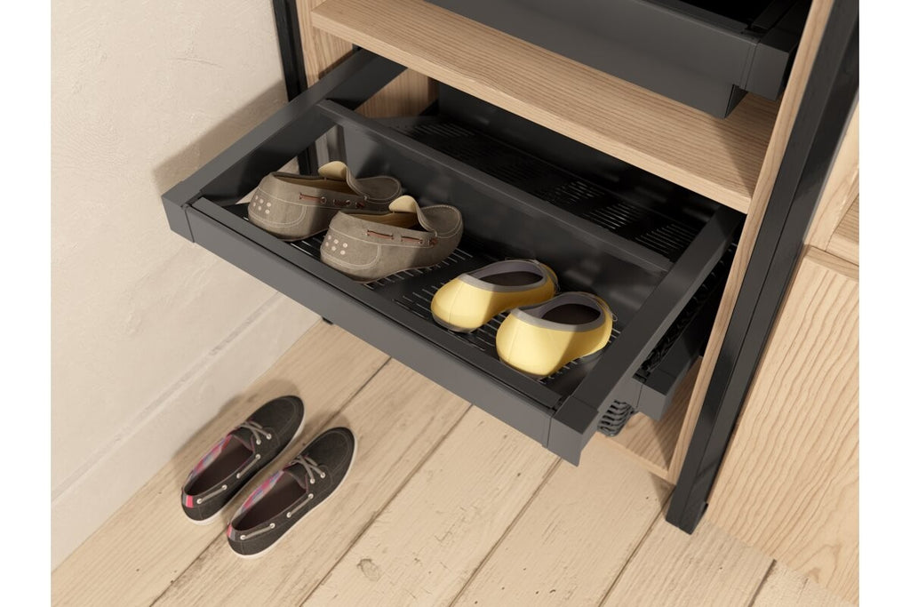 Pull-Out Wardrobe Metal Shoe Drawer 700mm - 2-Tier Solid Shelf Shoe Rack - view 10