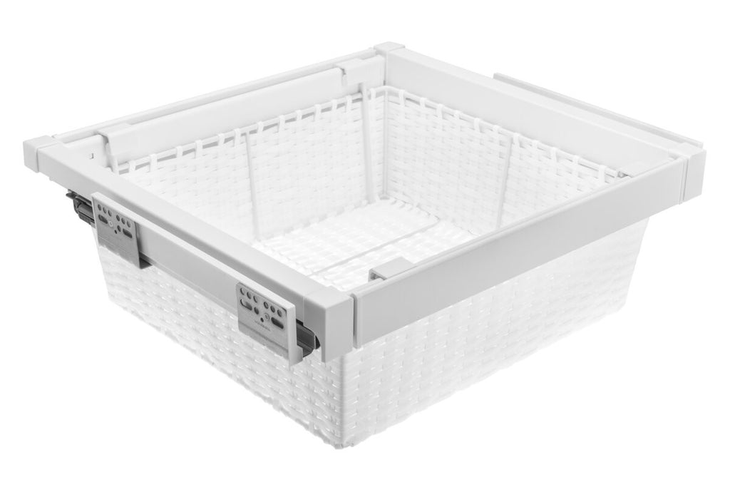 Pull-Out Wardrobe Rattan Basket Drawer 600mm - Soft Close Full Extension - view 2
