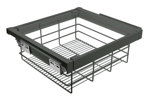 Pull-Out Wardrobe Wire Basket Drawer 800mm - Soft Close Full Extension