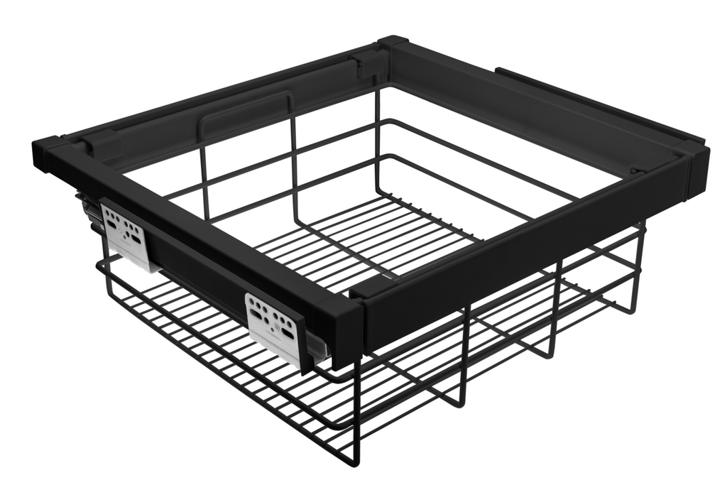 Pull-Out Wardrobe Wire Basket Drawer 900mm - Soft Close Full Extension - view 17