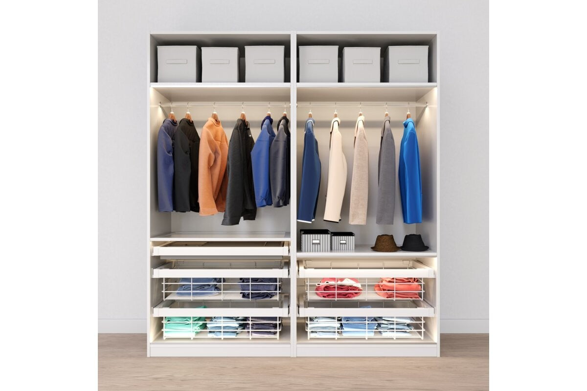 Pull-Out Wardrobe Wire Basket Drawer 800mm - Soft Close Full Extension - view 13