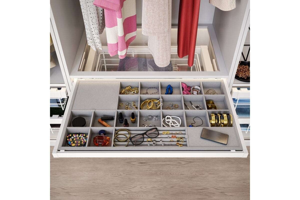 Pull-Out Wardrobe Organiser Drawer 800mm - Soft Close Full Extension - view 7