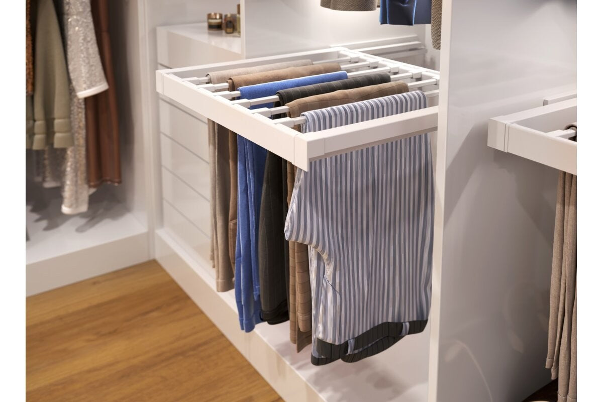 Pull-Out Trouser Hanger Drawer 900mm - Soft Close Full Extension - view 6