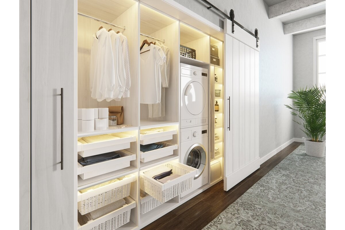 Pull-Out Wardrobe Metal Basket Drawer 700mm - Soft Close Full Extension - view 6