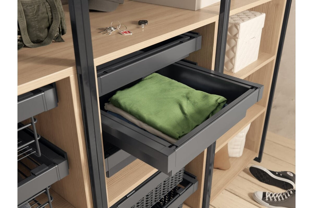 Pull-Out Wardrobe Metal Basket Drawer 700mm - Soft Close Full Extension - view 16