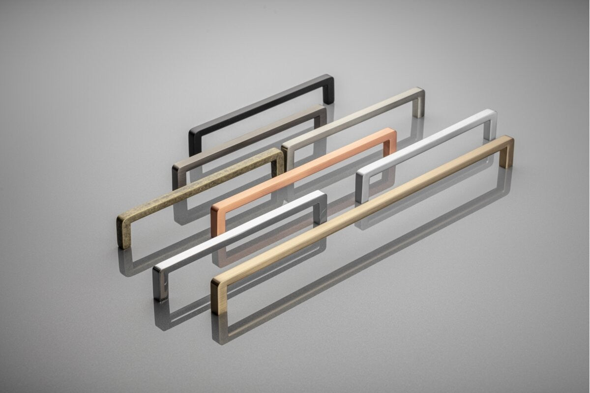 GTV BAGIO Bar Handle 192/200mm Brushed Steel Inox Kitchen Cabinet Drawer Pull - view 2