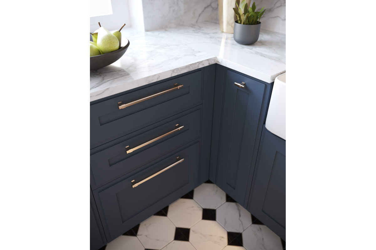 GTV IMPERIAL Cabinet Knob Brushed Gold Classic Kitchen Cupboard Door Pull - view 3