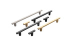 GTV RAY Bar Handle 320/360mm Brushed Gold Kitchen Cabinet Drawer Pull - view 3