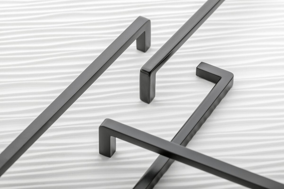 GTV BAGIO Bar Handle 192/200mm Matt Black Kitchen Cabinet Drawer Pull - view 6