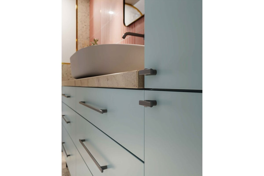 GTV RAY Bar Handle 192/232mm Light Graphite Kitchen Cabinet Drawer Pull - view 4