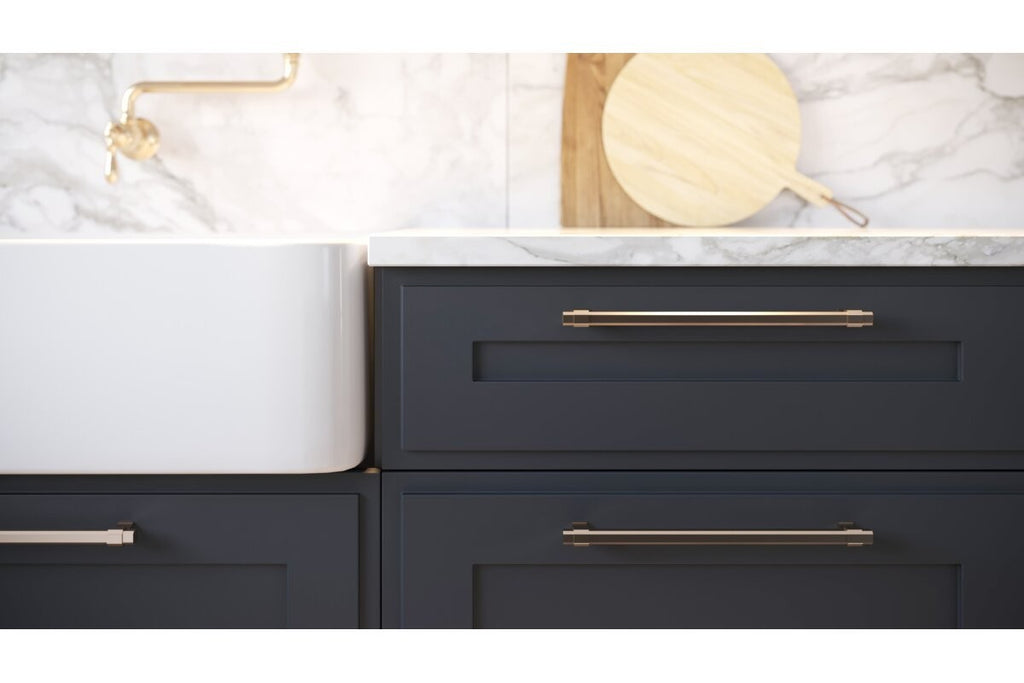 GTV IMPERIAL Handle 192/226mm Brushed Gold Kitchen Cabinet Drawer Pull - view 6