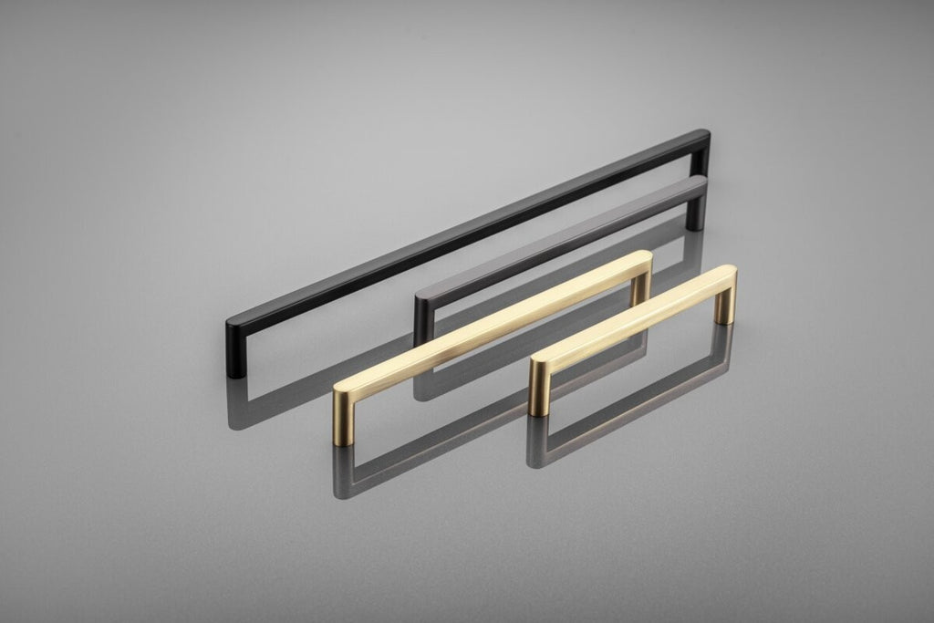 GTV NYXA Bar Handle 192/202mm Brushed Gold Kitchen Cabinet Drawer Pull - view 3