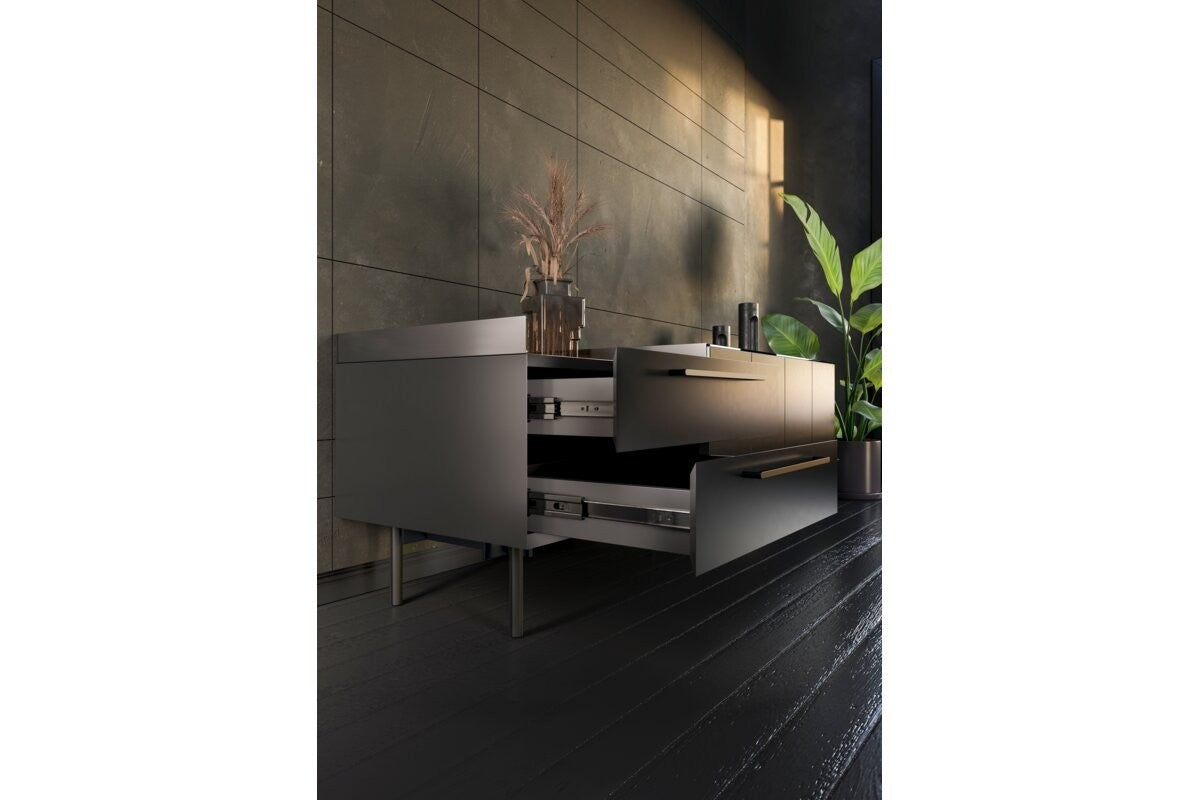 GTV NYXA Bar Handle 320/330mm Matt Black Kitchen Cabinet Drawer Pull - view 6
