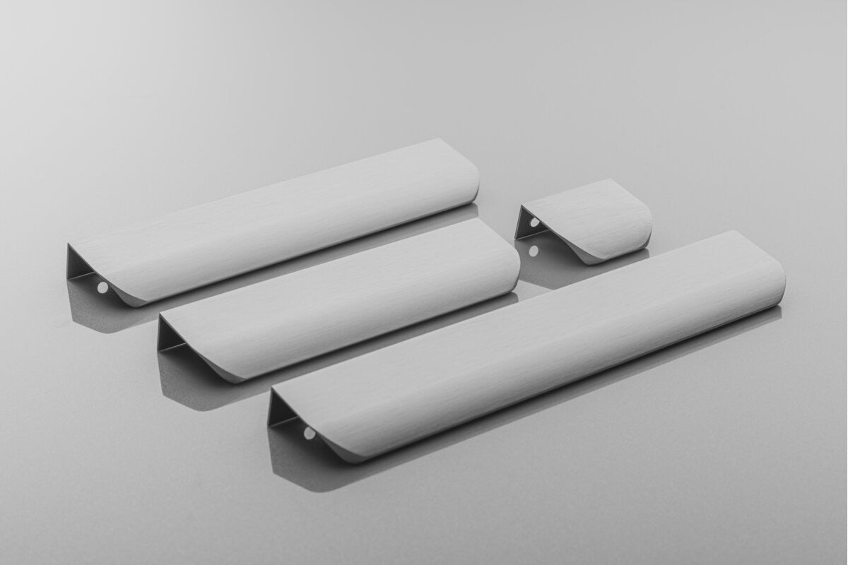 GTV HEXA Edge Mounted Profile Cabinet Handle 192/225mm Brushed Steel Inox - view 3