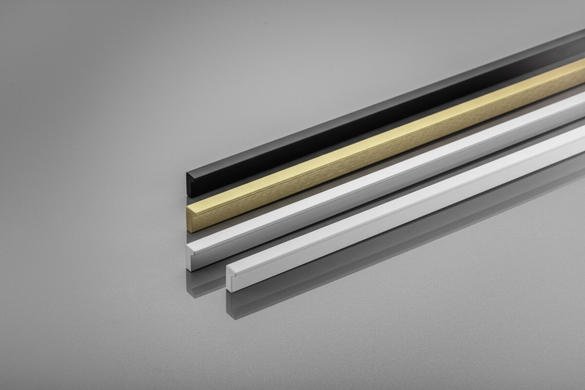 GTV PILLAR Edge Mounted Profile Cabinet Handle 1200mm Modern Matt Black - view 2