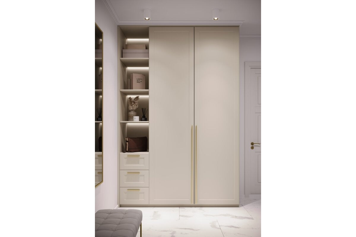 GTV PILLAR Edge Mounted Profile Cabinet Handle 1200mm Brushed Gold - view 4