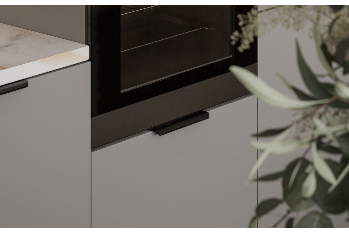 GTV HEXA Edge Mounted Profile Cabinet Handle 192/225mm Modern Matt Black - view 5