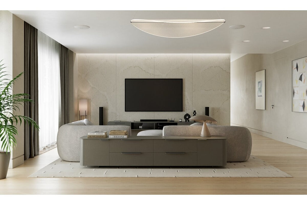 GTV HEXA Edge Mounted Profile Cabinet Handle 192/225mm Modern Titanium - view 3