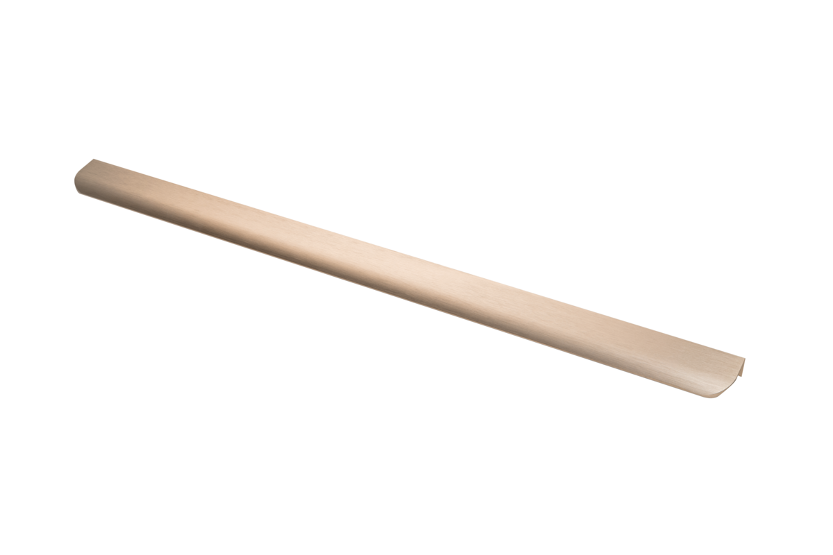 GTV HEXA Edge Mounted Profile Cabinet Handle 256/596mm Brushed Gold