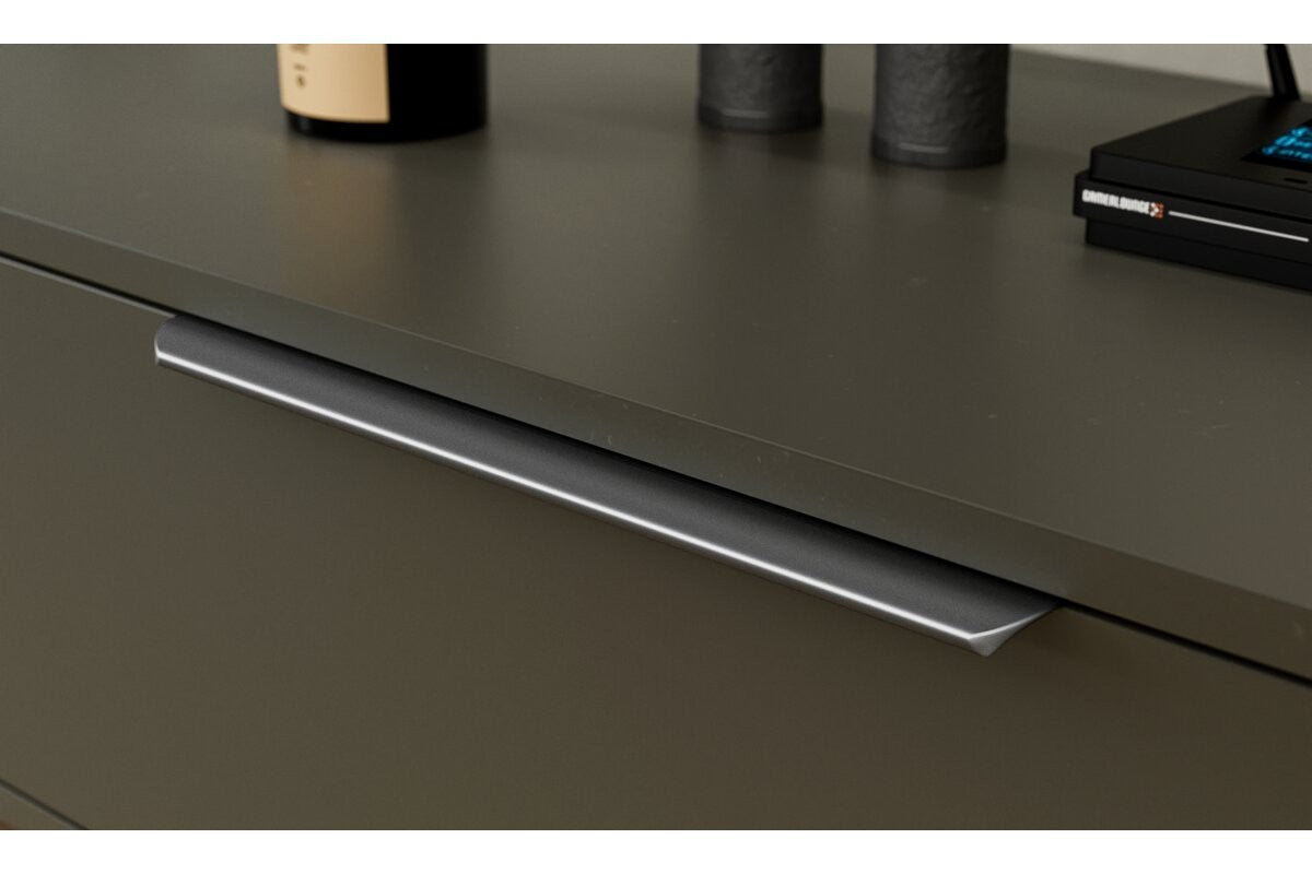GTV HEXA Edge Mounted Profile Cabinet Handle 256/290mm Modern Titanium - view 3