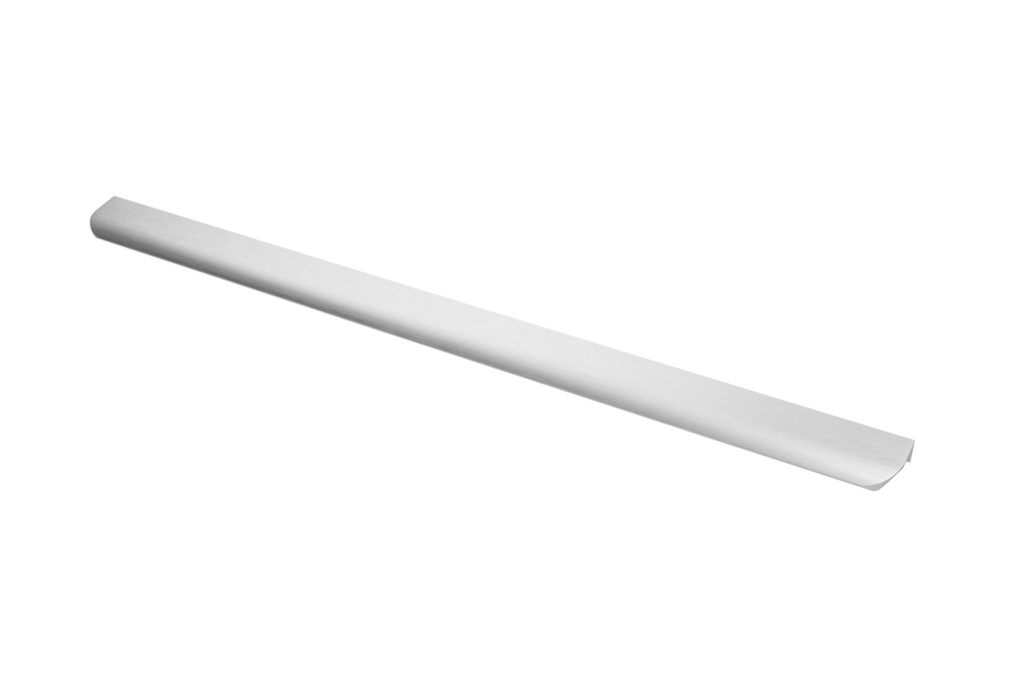 GTV HEXA Edge Mounted Profile Cabinet Handle 256/596mm Brushed Steel Inox