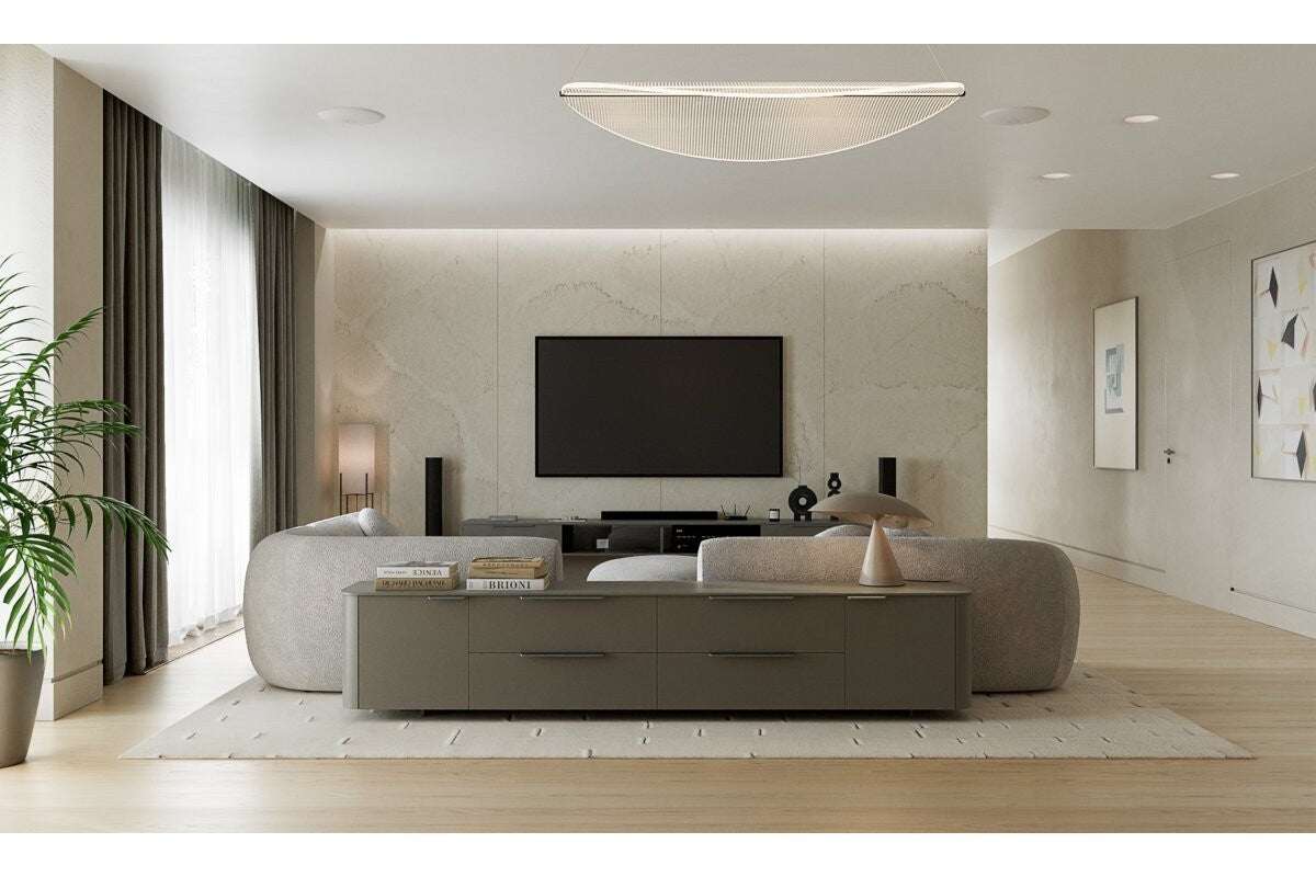GTV HEXA Edge Mounted Profile Cabinet Handle 256/290mm Modern Titanium - view 6