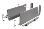 GTV AXIS PRO Slim Drawer System 450mm High 168mm Push To Open Anthracite
