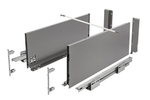 GTV AXIS PRO Slim Drawer System 300mm Extra High 199mm Push To Open Anthracite