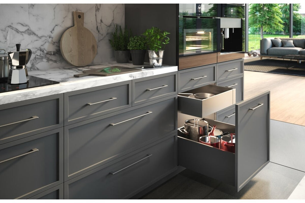 GTV AXIS PRO Slim Drawer System 550mm Extra High 199mm Soft Close Anthracite - view 2
