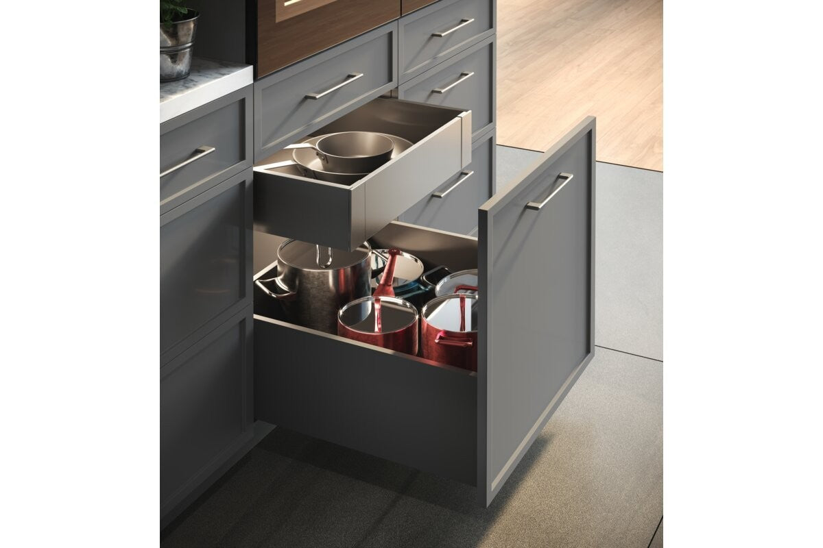 GTV AXIS PRO Slim Drawer System 450mm Extra High 199mm Soft Close Anthracite - view 3