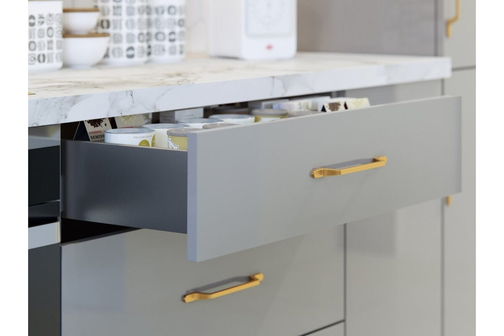 GTV AXIS PRO Slim Metal Drawer System 300mm Soft Close Anthracite Complete Set - view 9