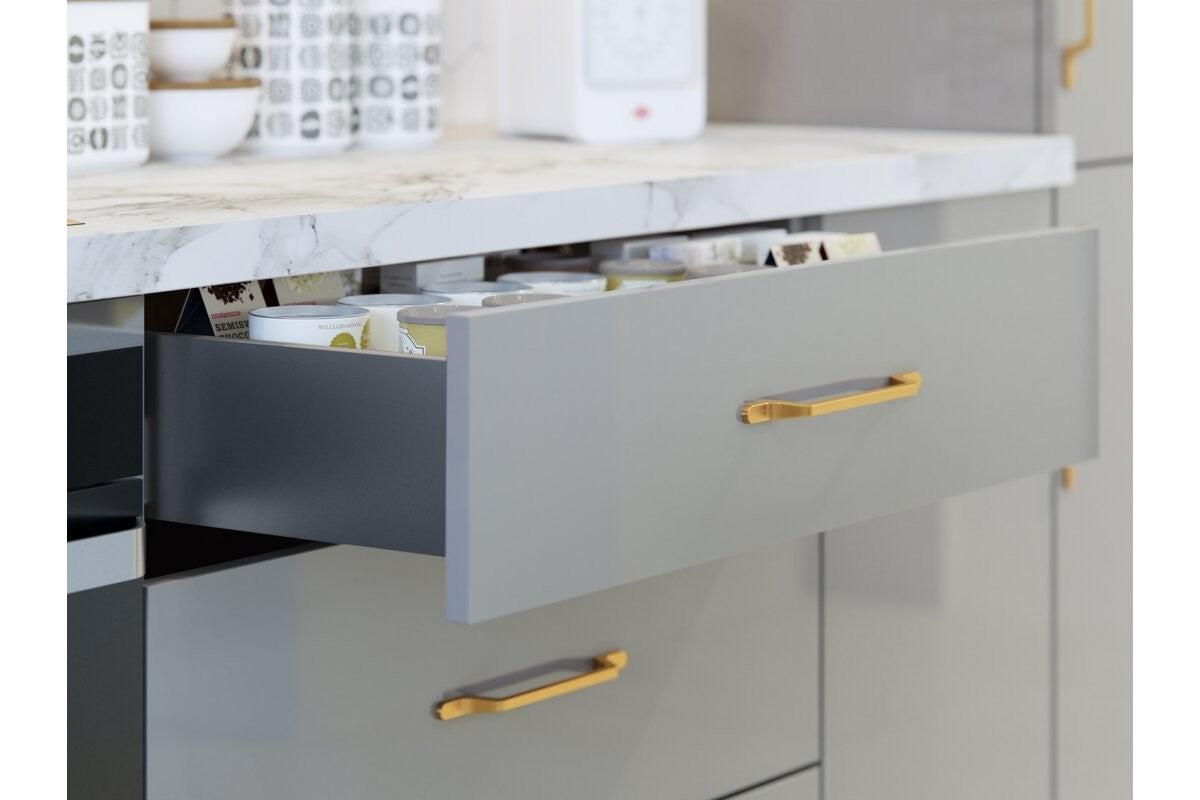 GTV AXIS PRO Slim Metal Drawer System 300mm Soft Close Anthracite Complete Set - view 9