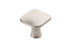 GTV PIAZZA Brushed Steel Cabinet Knob 30mm Square Kitchen Cupboard Drawer Pull