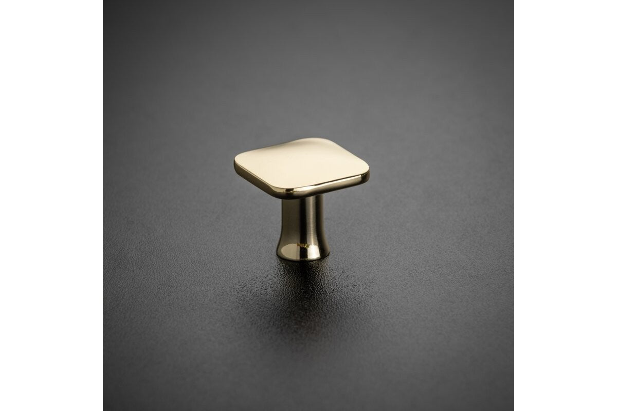 GTV PIAZZA Brass Cabinet Knob 30mm Square Kitchen Cupboard Drawer Door Handle - view 2
