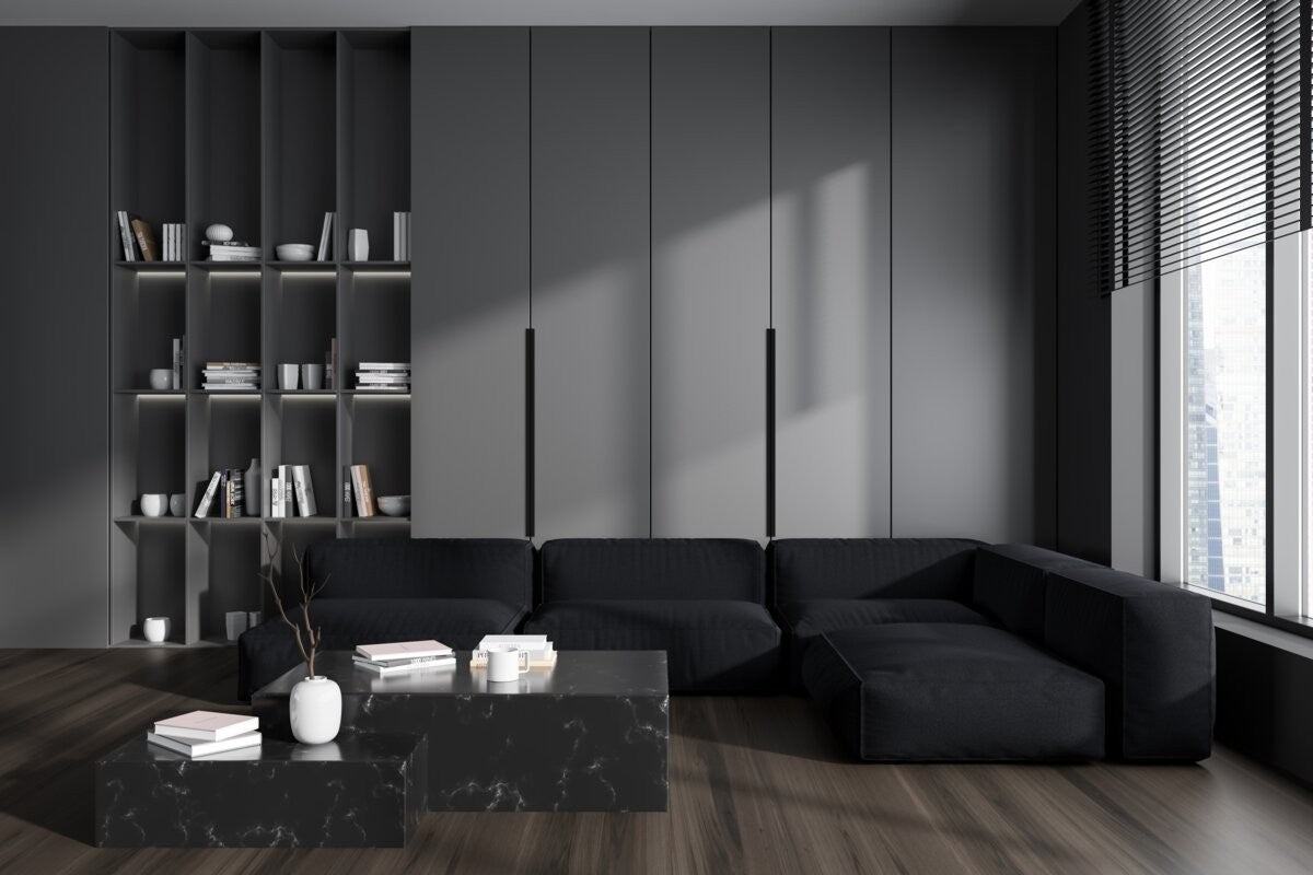 GTV HEXA Edge Profile Furniture Handle 1200mm Black Cabinet Pull - view 2