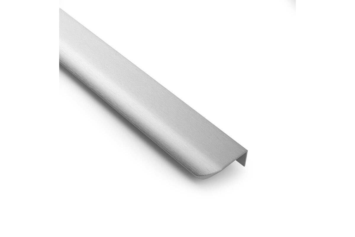 GTV HEXA Edge Profile Furniture Handle 1200mm Brushed Steel Cabinet Pull