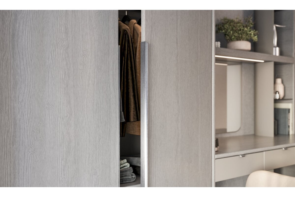 GTV HEXA Edge Profile Furniture Handle 1200mm Brushed Steel Cabinet Pull - view 3