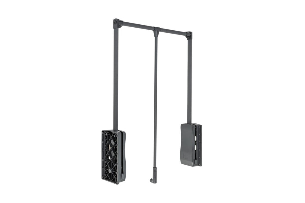 Anthracite GTV pull-down wardrobe rail with hydraulic lift arms