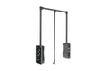 Anthracite GTV pull-down wardrobe rail with hydraulic lift arms