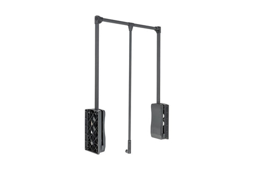 Anthracite GTV pull-down wardrobe rail with hydraulic lift arms
