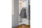 Pull-down wardrobe rail installed in a tall wardrobe