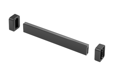 GTV Rectangular Wardrobe Rail with End Supports, Cut to Width