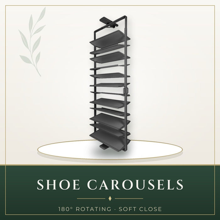Rotating shoe carousels