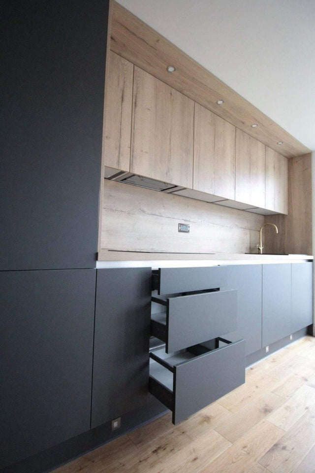 Sleek handleless drawers