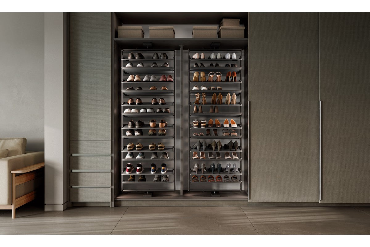 GTV 180° rotating wardrobe shoe carousel 8 shelf view 4