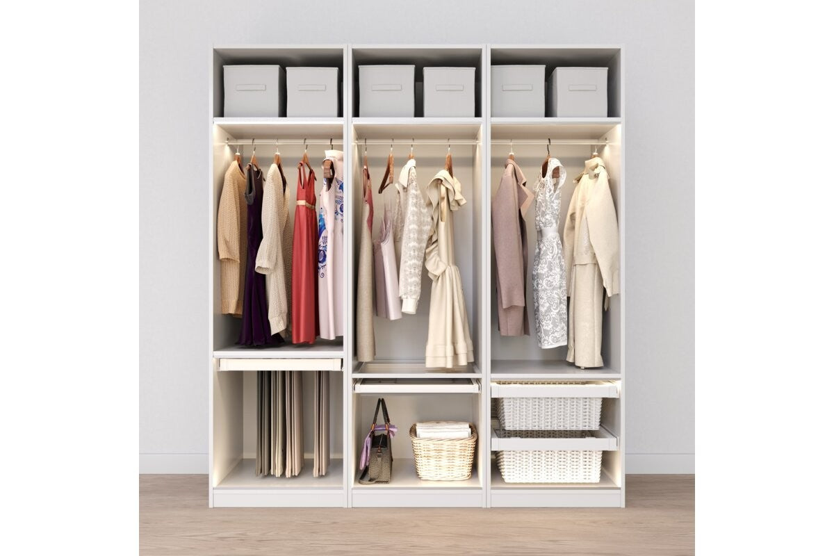 Pull-Out Wardrobe Rattan Basket Drawer 800mm view 3